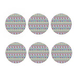Colorful Aztec Geometric Pattern Print Coaster Set