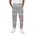 Colorful Aztec Geometric Pattern Print Cotton Sweatpants
