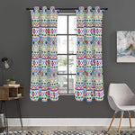 Colorful Aztec Geometric Pattern Print Curtain