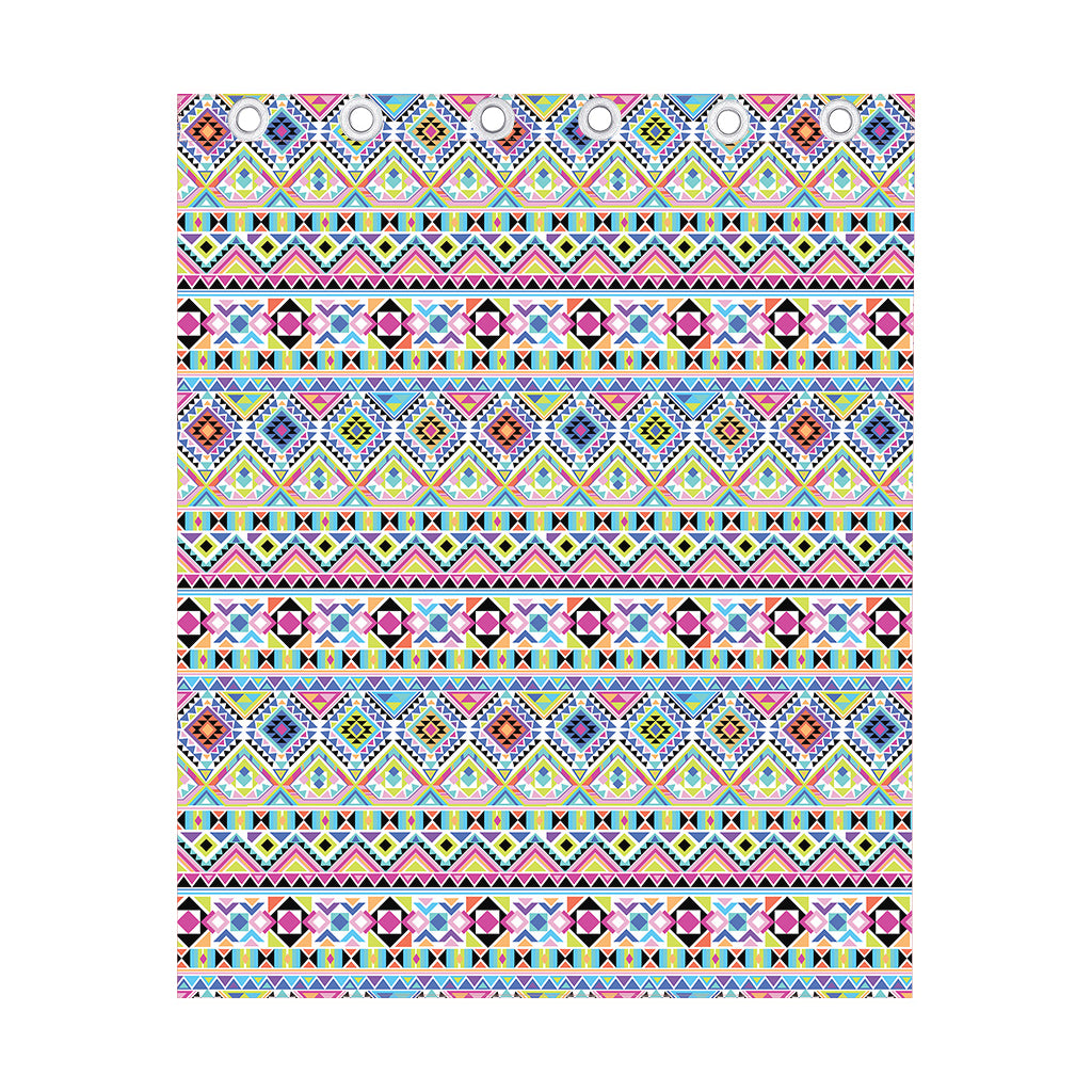 Colorful Aztec Geometric Pattern Print Curtain