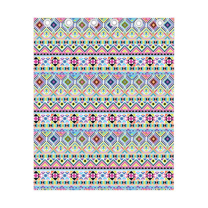 Colorful Aztec Geometric Pattern Print Curtain