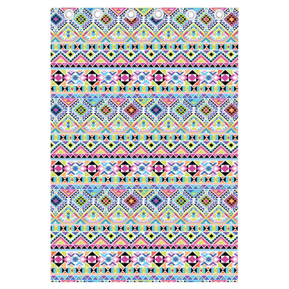 Colorful Aztec Geometric Pattern Print Curtain