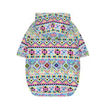 Colorful Aztec Geometric Pattern Print Dog Zip Up Hoodie