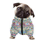Colorful Aztec Geometric Pattern Print Dog Zip Up Jacket