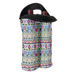 Colorful Aztec Geometric Pattern Print Double Neoprene Wine Tote