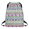Colorful Aztec Geometric Pattern Print Drawstring Backpack