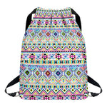 Colorful Aztec Geometric Pattern Print Drawstring Backpack