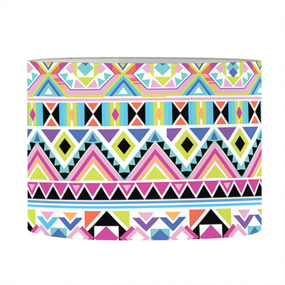 Colorful Aztec Geometric Pattern Print Drum Lamp Shade