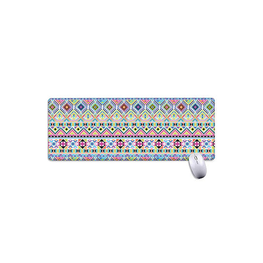 Colorful Aztec Geometric Pattern Print Extended Mouse Pad