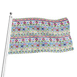 Colorful Aztec Geometric Pattern Print Flag