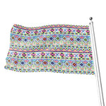 Colorful Aztec Geometric Pattern Print Flag
