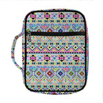 Colorful Aztec Geometric Pattern Print Front Pocket Bible Bag