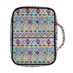 Colorful Aztec Geometric Pattern Print Front Pocket Bible Bag