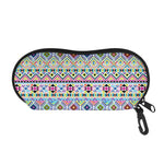 Colorful Aztec Geometric Pattern Print Glasses Case