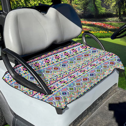 Colorful Aztec Geometric Pattern Print Golf Cart Seat Cover