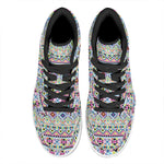 Colorful Aztec Geometric Pattern Print High Top Leather Sneakers