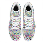 Colorful Aztec Geometric Pattern Print High Top Leather Sneakers
