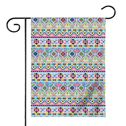 Colorful Aztec Geometric Pattern Print House Flag