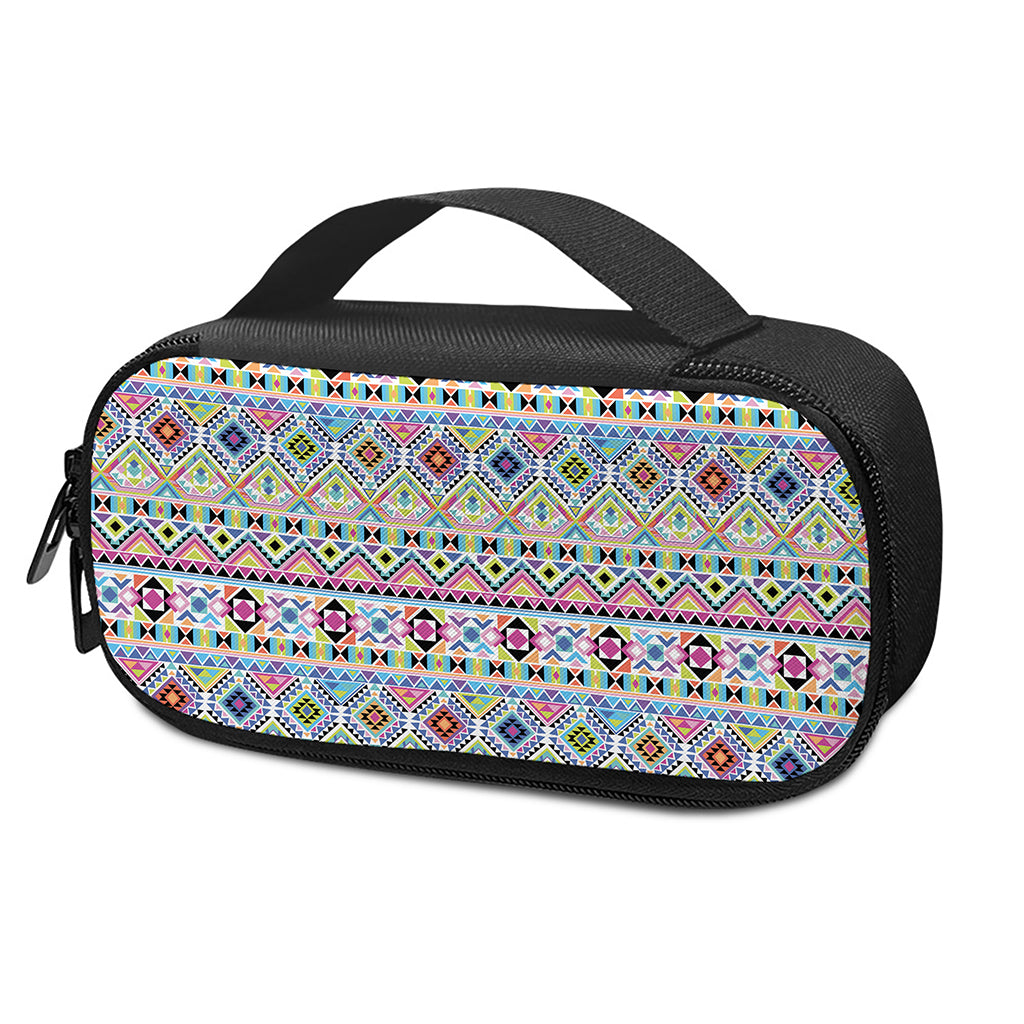 Colorful Aztec Geometric Pattern Print Insulin Cooler Travel Case