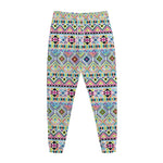Colorful Aztec Geometric Pattern Print Jogger Pants