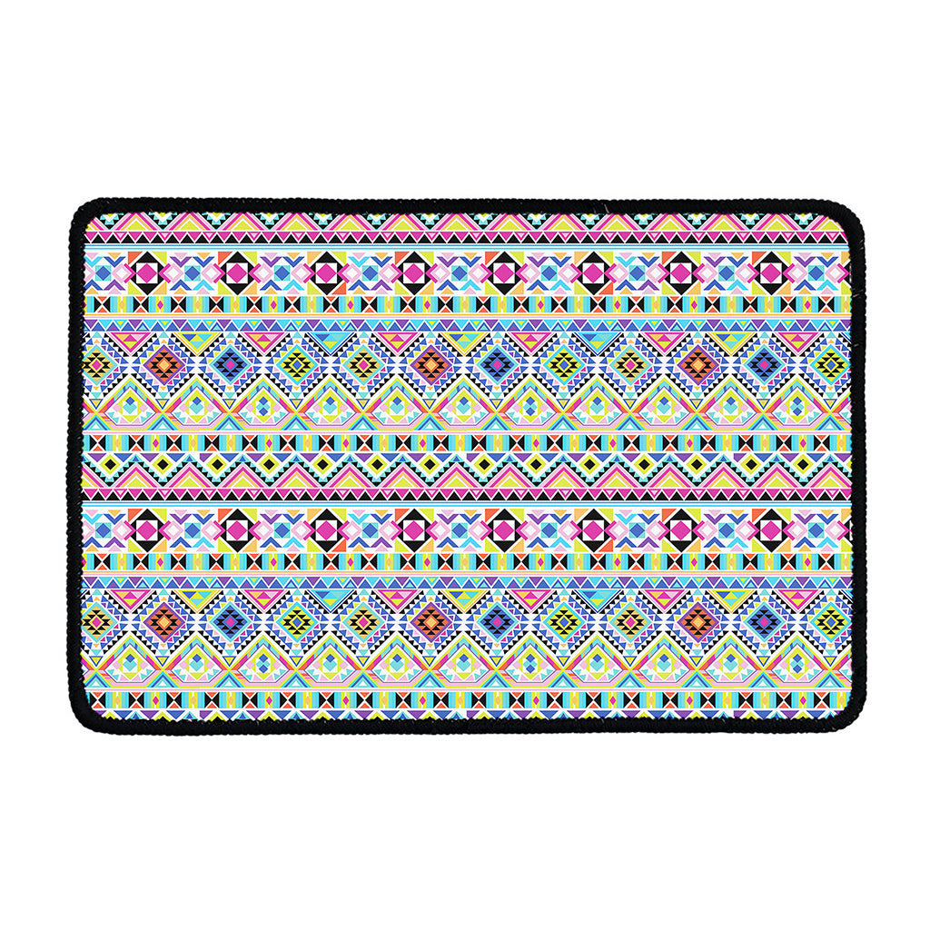Colorful Aztec Geometric Pattern Print Kitchen Mat