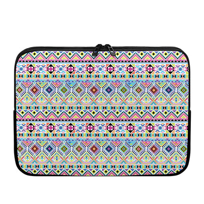 Colorful Aztec Geometric Pattern Print Laptop Sleeve