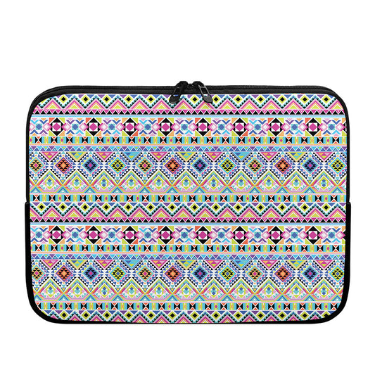 Colorful Aztec Geometric Pattern Print Laptop Sleeve