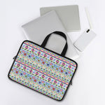 Colorful Aztec Geometric Pattern Print Laptop Sleeve With Handle