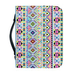 Colorful Aztec Geometric Pattern Print Leather Bible Cover
