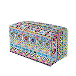 Colorful Aztec Geometric Pattern Print Leather Tissue Box Cover