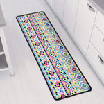 Colorful Aztec Geometric Pattern Print Long Kitchen Mat