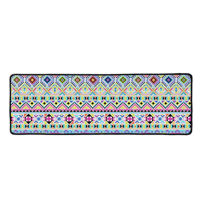 Colorful Aztec Geometric Pattern Print Long Kitchen Mat