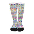 Colorful Aztec Geometric Pattern Print Long Socks