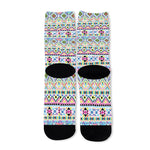 Colorful Aztec Geometric Pattern Print Long Socks
