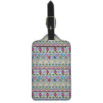 Colorful Aztec Geometric Pattern Print Luggage Tag