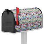 Colorful Aztec Geometric Pattern Print Mailbox Cover