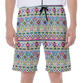 Colorful Aztec Geometric Pattern Print Men's Beach Shorts