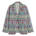 Colorful Aztec Geometric Pattern Print Men's Cotton Blazer