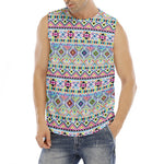 Colorful Aztec Geometric Pattern Print Men's Fitness Tank Top