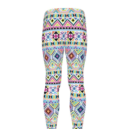 Colorful Aztec Geometric Pattern Print Men's leggings