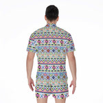 Colorful Aztec Geometric Pattern Print Men's Rompers