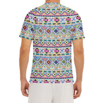 Colorful Aztec Geometric Pattern Print Men's Short Sleeve Rash Guard