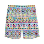 Colorful Aztec Geometric Pattern Print Men's Sports Shorts