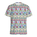 Colorful Aztec Geometric Pattern Print Men's Athletic T-Shirt