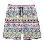 Colorful Aztec Geometric Pattern Print Men's Swim Trunks