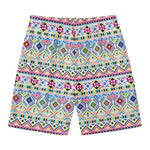 Colorful Aztec Geometric Pattern Print Men's Swim Trunks