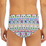 Colorful Aztec Geometric Pattern Print Men's Triangle Swim Briefs
