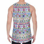 Colorful Aztec Geometric Pattern Print Men's Velvet Tank Top