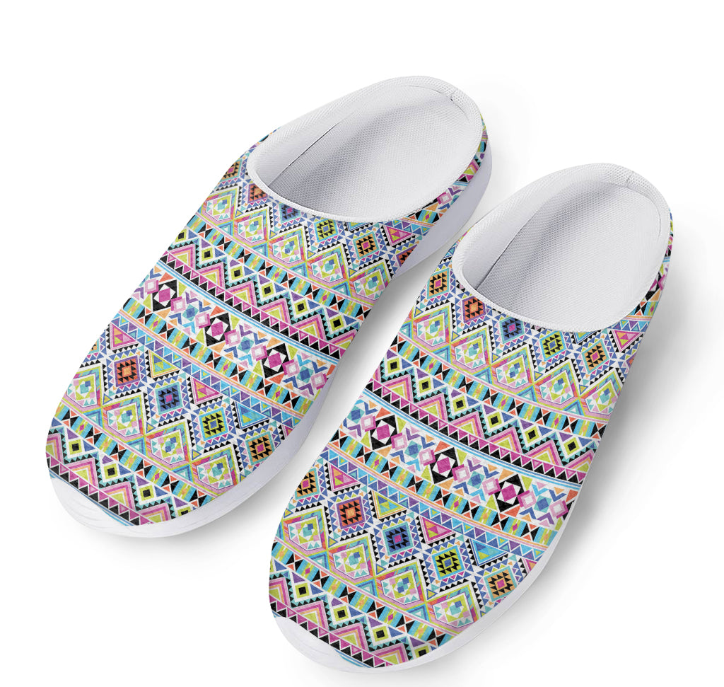 Colorful Aztec Geometric Pattern Print Mesh Casual Shoes