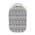 Colorful Aztec Geometric Pattern Print Mesh Laundry Hamper